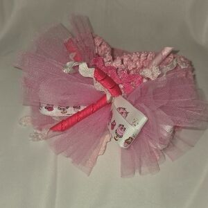 Pink Tulle Hair Accessories with Bows